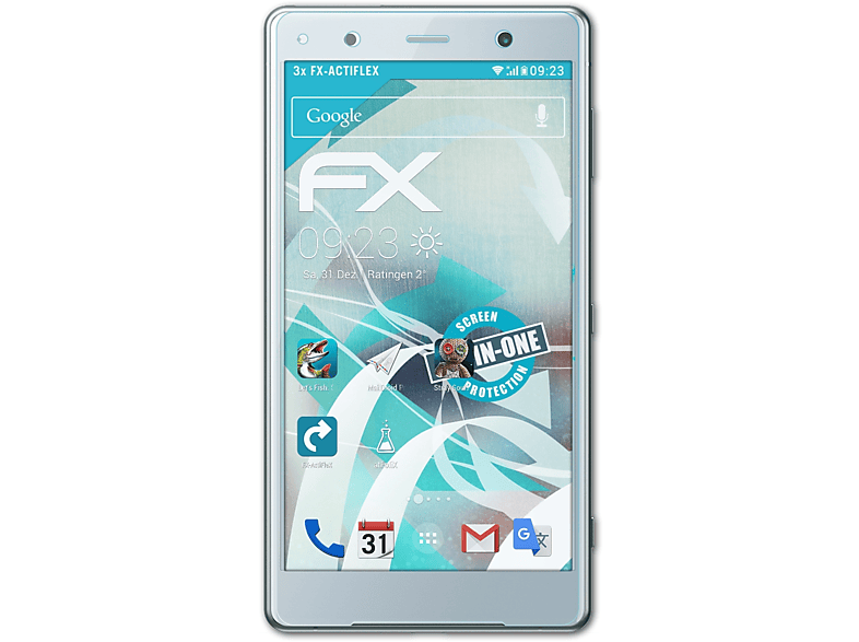 Displayschutz(für Sony XZ2 Premium) Xperia FX-ActiFleX 3x ATFOLIX