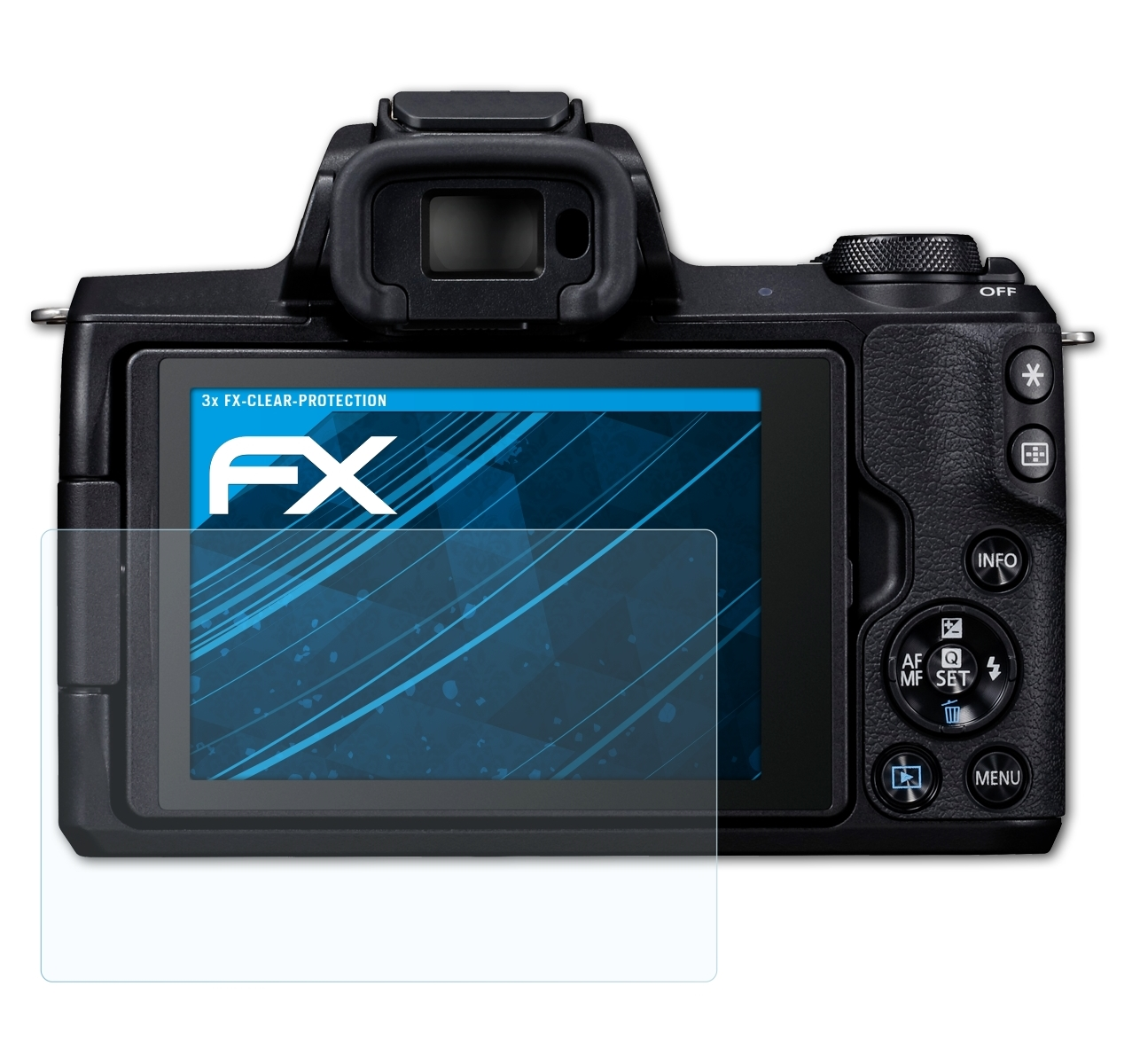 ATFOLIX EOS 3x Canon Displayschutz(für FX-Clear M50)
