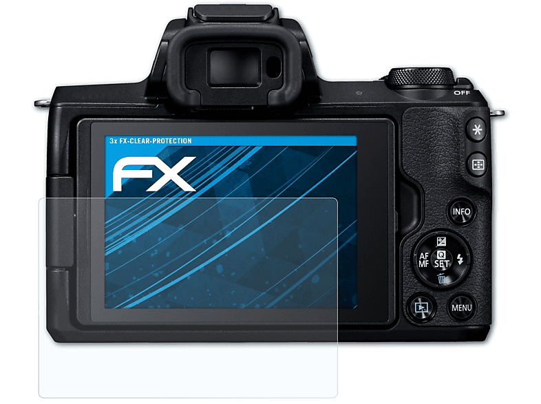 ATFOLIX 3x FX-Clear Displayschutz(für Canon EOS M50)