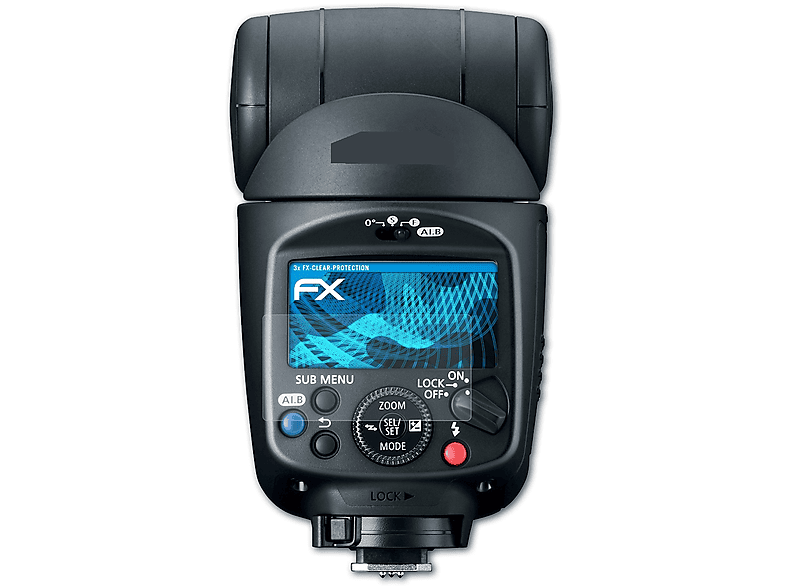 ATFOLIX 3x FX-Clear 470EX-AI) Speedlite Displayschutz(für Canon