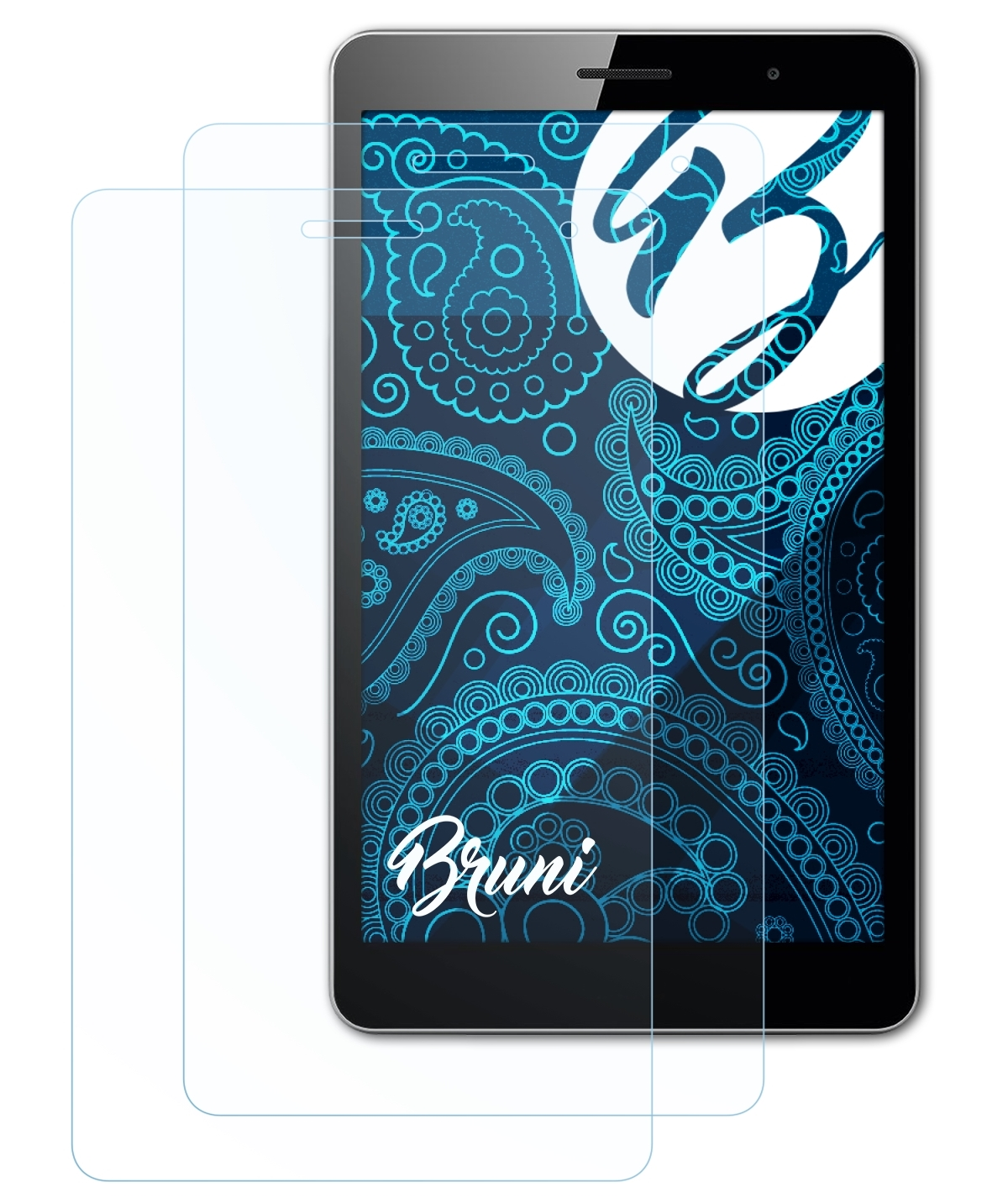 BRUNI 2x Basics-Clear MediaPad T3 7.0 3G) Schutzfolie(für Huawei