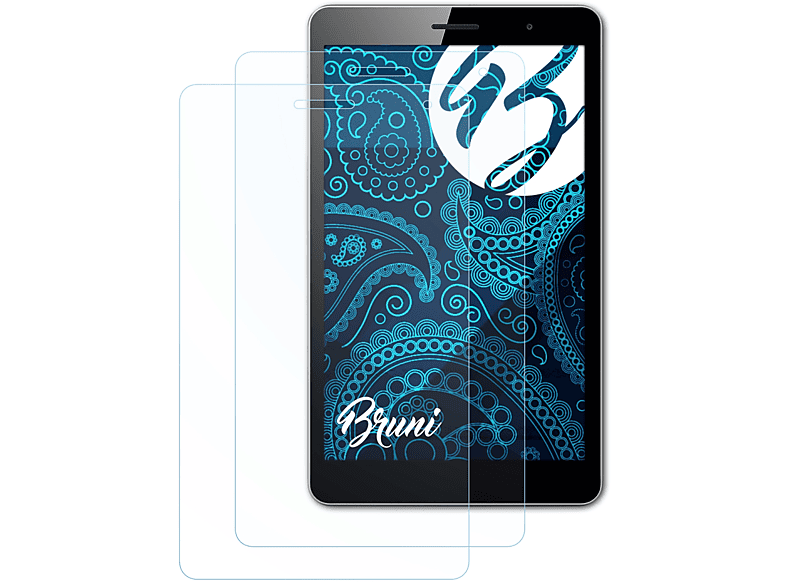 BRUNI 2x Basics-Clear Schutzfolie(für Huawei MediaPad T3 7.0 3G)