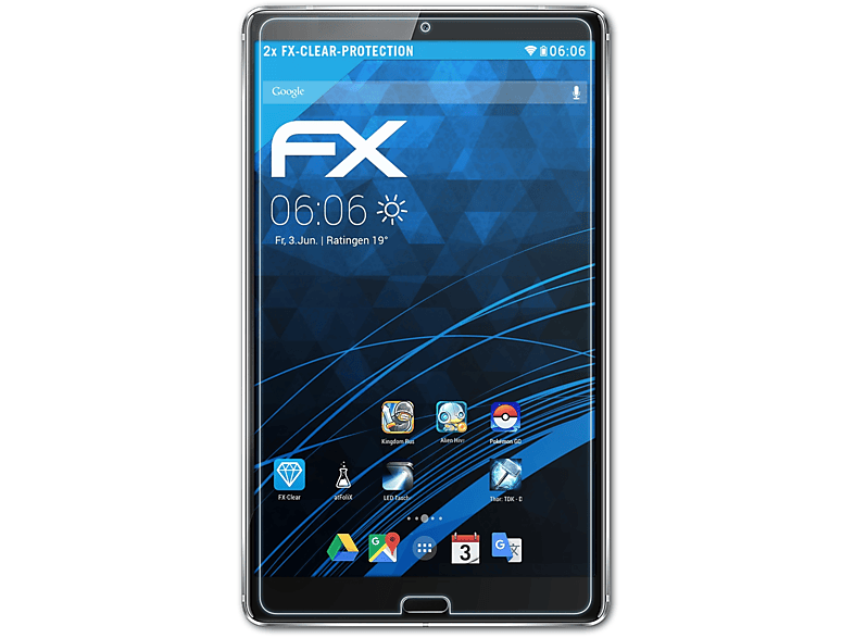 ATFOLIX 2x FX-Clear Displayschutz(für Huawei Mediapad M5 8)