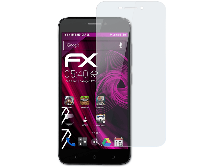 FX-Hybrid-Glass Y5s) TP-Link Neffos ATFOLIX Schutzglas(für