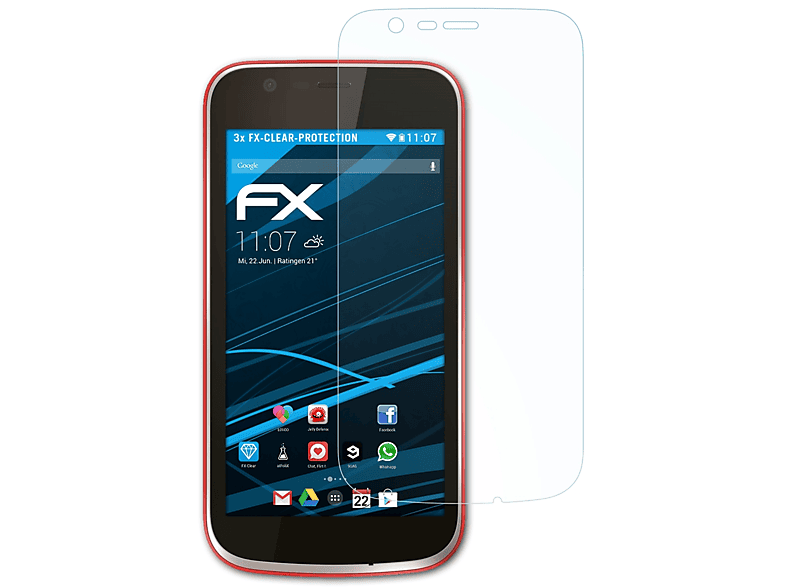 ATFOLIX 3x FX-Clear Displayschutz(für Nokia 1)