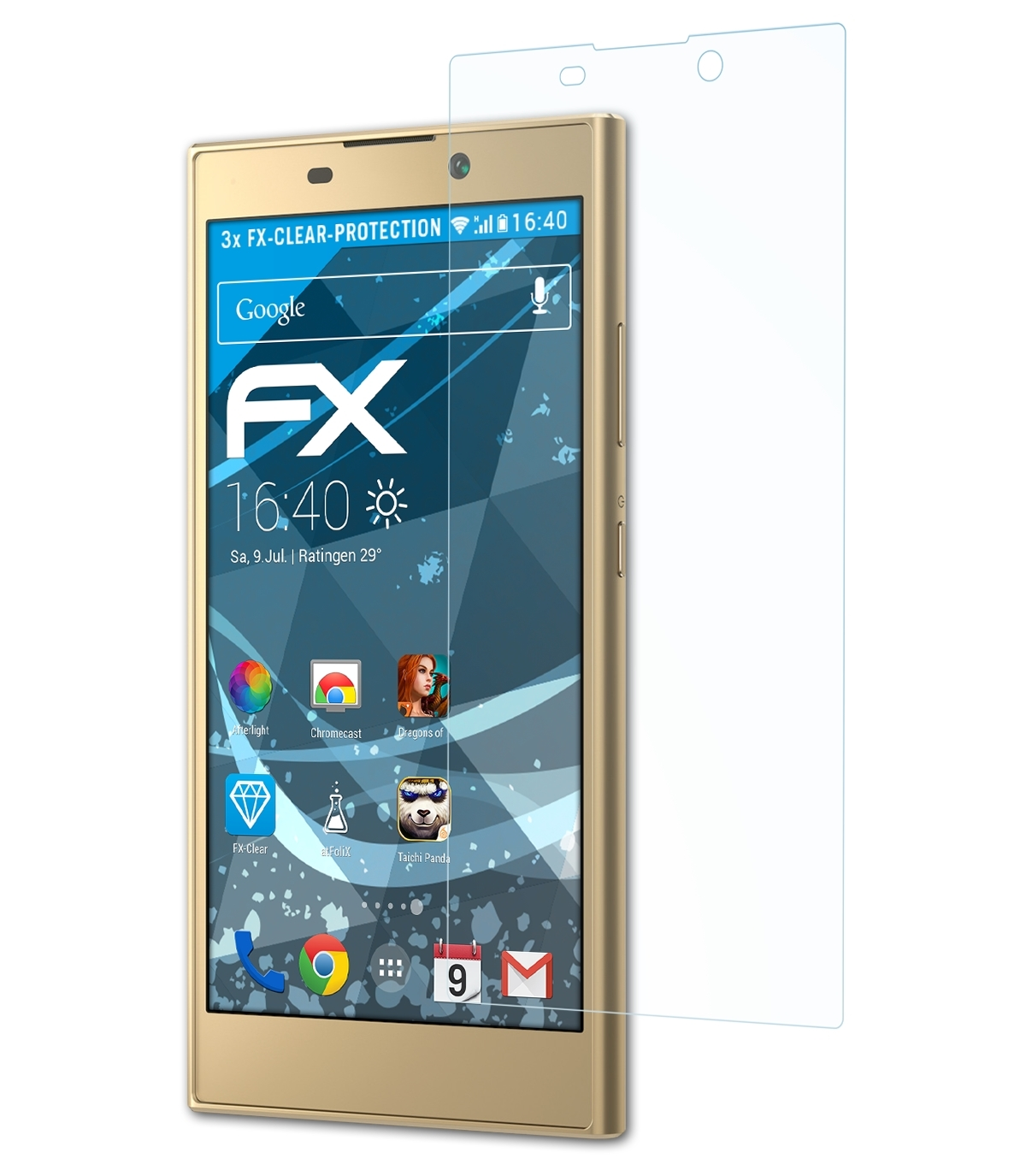 ATFOLIX 3x Displayschutz(für Sony Xperia L2) FX-Clear