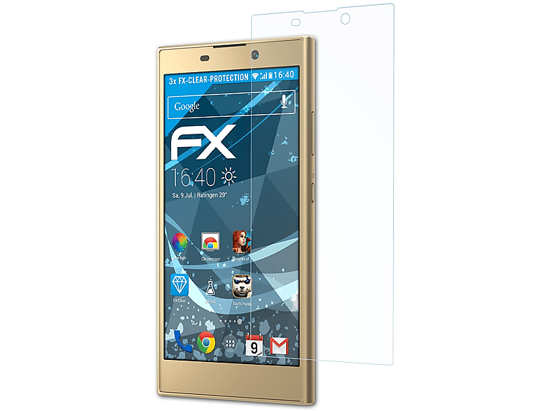 ATFOLIX 3x FX-Clear Displayschutz(für Sony Xperia L2)