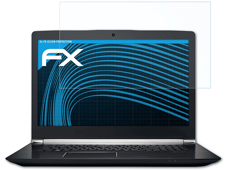 ATFOLIX 2x FX-Clear Displayschutz(für Acer Aspire V Nitro 7-793G (17,3 inch))