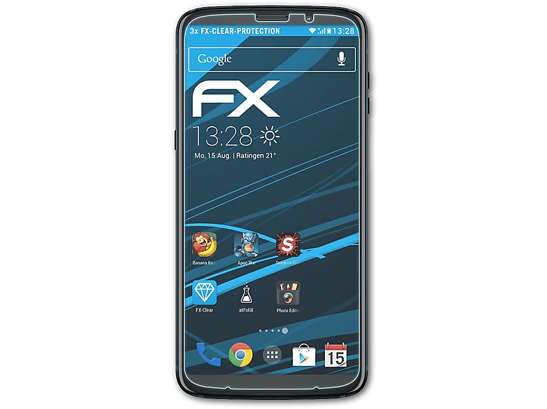 Moto 3x Displayschutz(für Play) Z3 ATFOLIX FX-Clear Lenovo Motorola