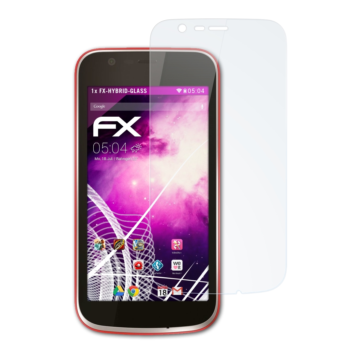 FX-Hybrid-Glass 1) Nokia Schutzglas(für ATFOLIX