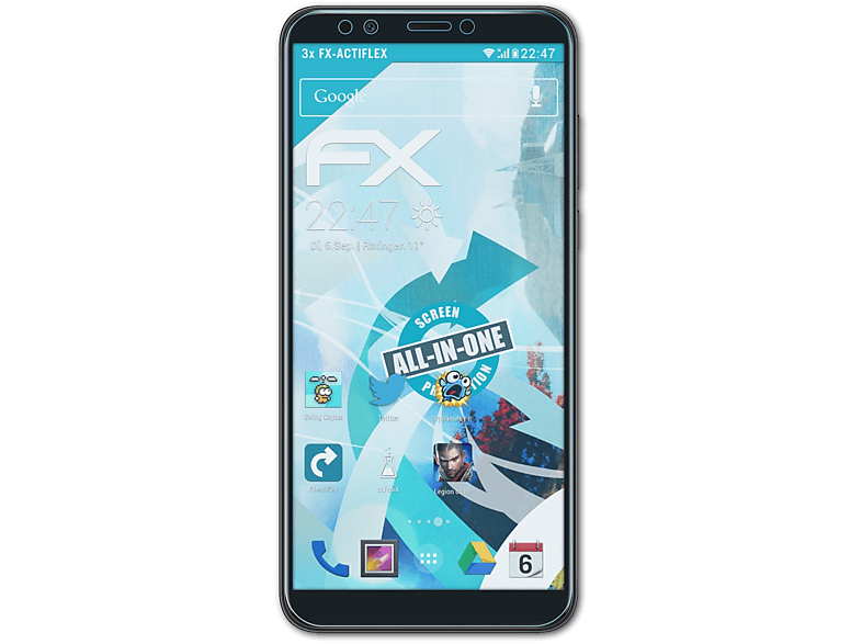 ATFOLIX FX-ActiFleX Pro Huawei Displayschutz(für 2018) 3x Y7