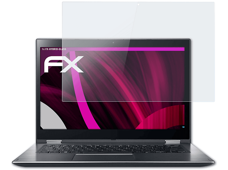 ATFOLIX FX-Hybrid-Glass Schutzglas(für Acer Spin 3 SP314-51 (2018))