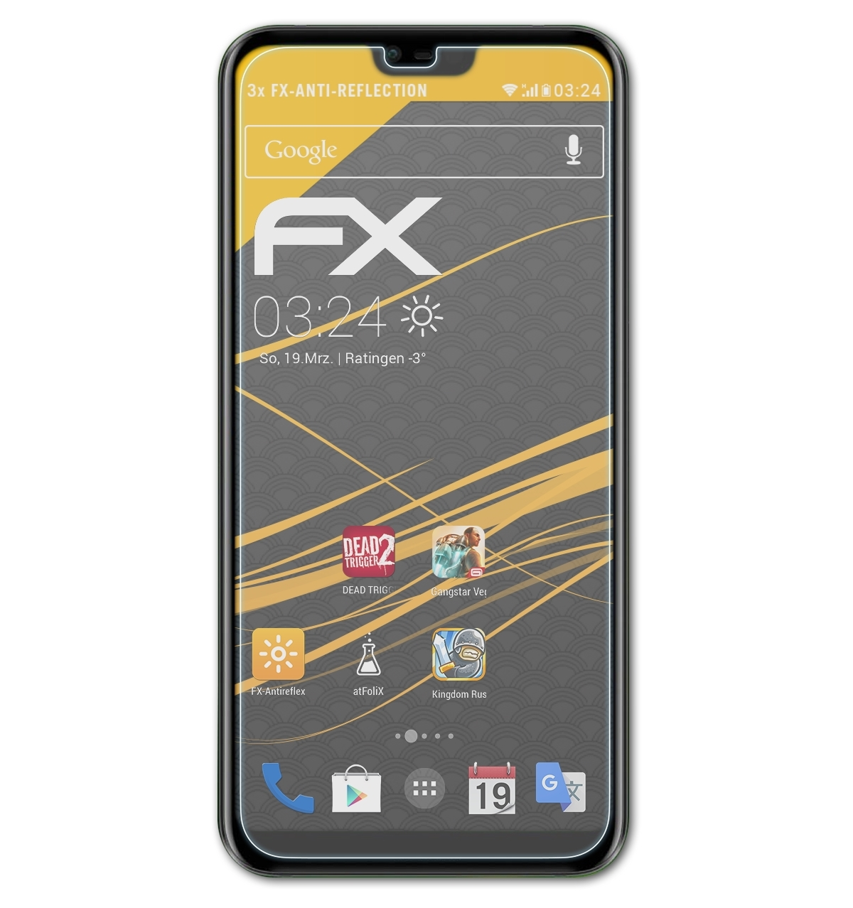 Displayschutz(für Nokia ATFOLIX FX-Antireflex (2018)) X6 3x