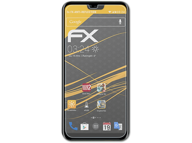 ATFOLIX 3x FX-Antireflex Displayschutz(für Nokia X6 (2018))