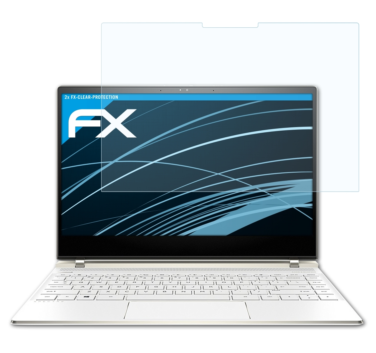 2x ATFOLIX Spectre 13-af033ng) HP FX-Clear Displayschutz(für