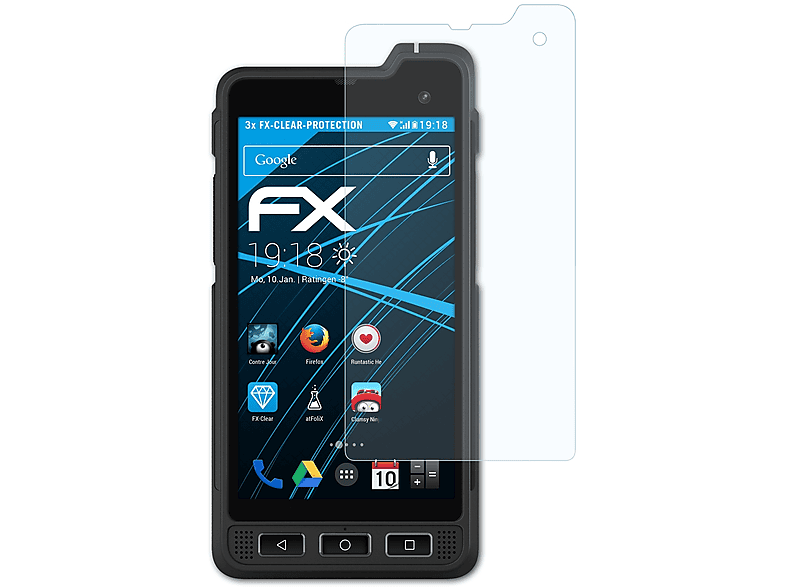 ATFOLIX 3x XP8) FX-Clear Displayschutz(für Sonim
