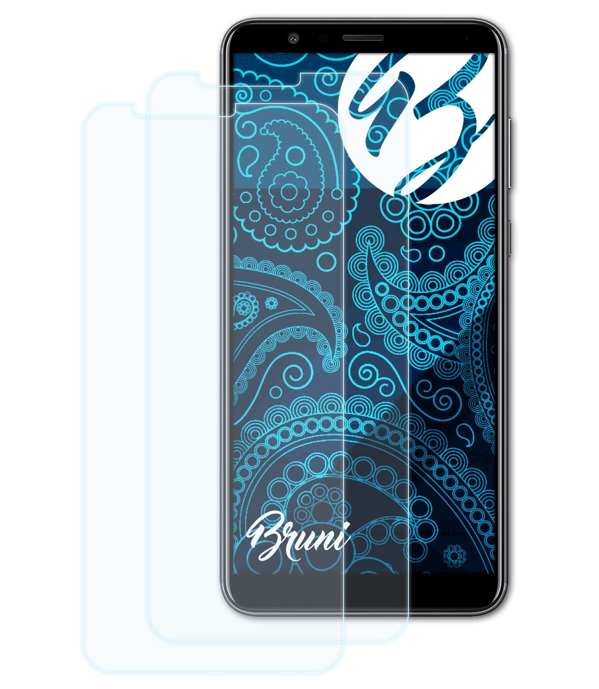 BRUNI 2x Basics-Clear Schutzfolie(für Huawei Mate SE)