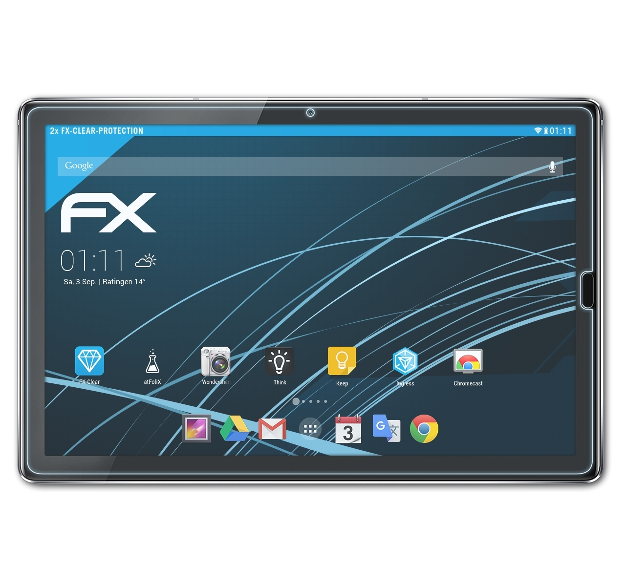 ATFOLIX 2x FX-Clear Displayschutz(für Huawei 10) Mediapad M5