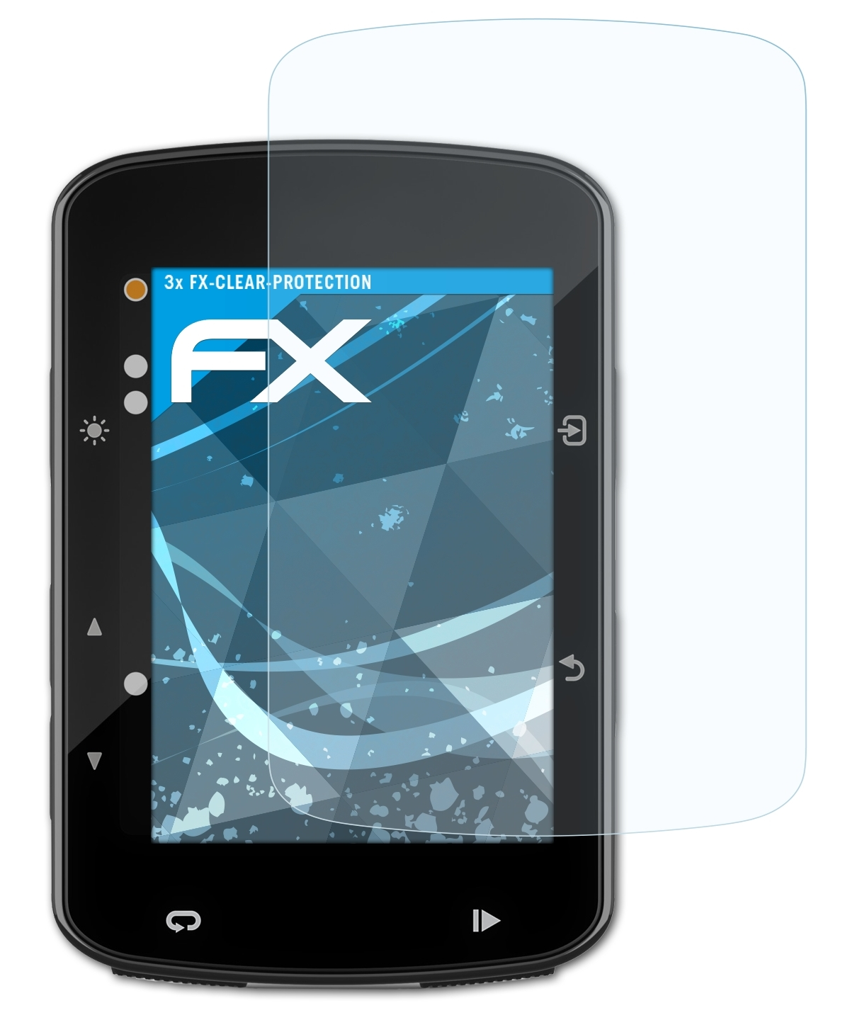ATFOLIX 3x FX-Clear Displayschutz(für Garmin 520 Plus) Edge
