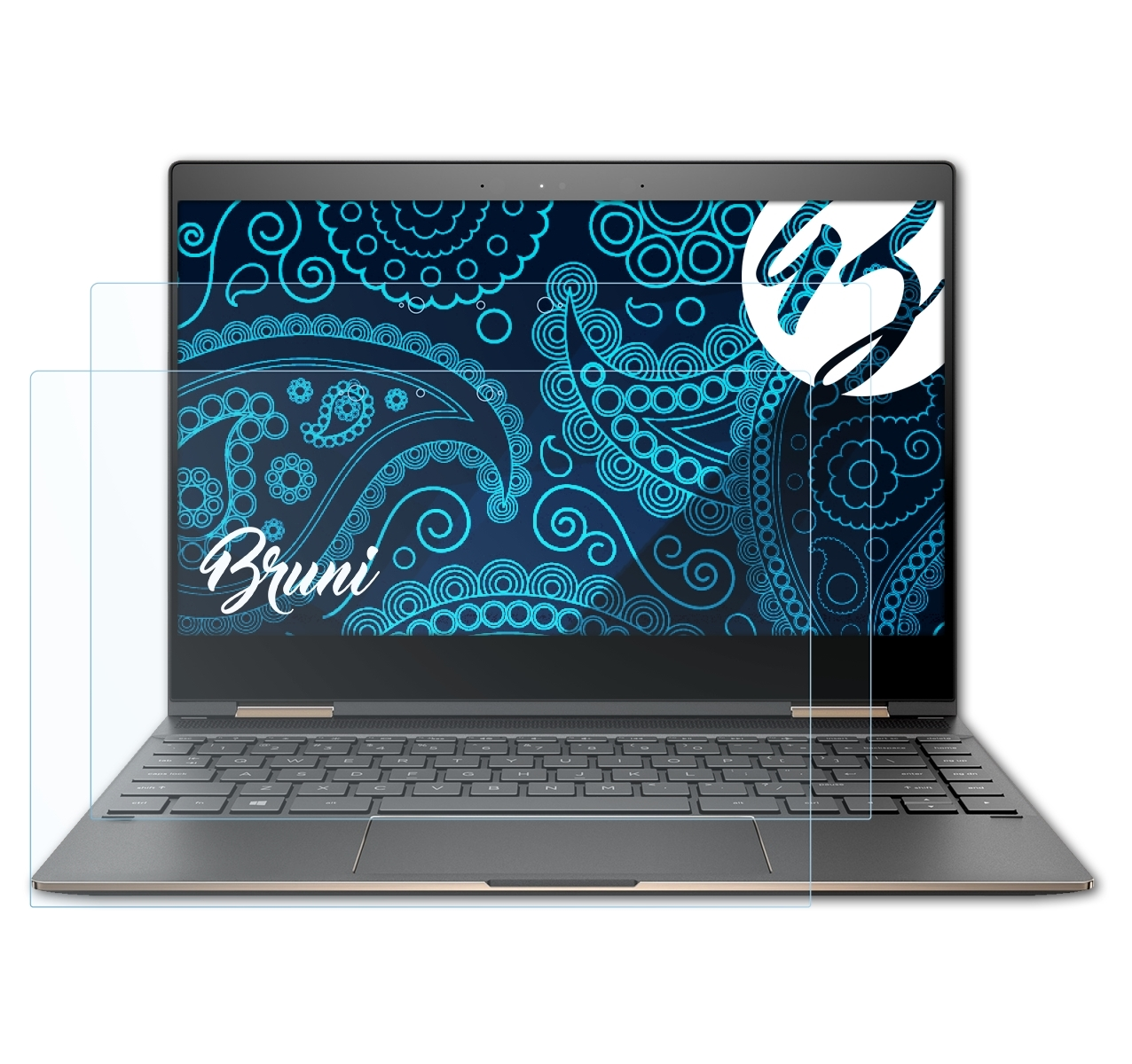 BRUNI 2x Spectre x360 Basics-Clear HP 13-ae004na Schutzfolie(für (13,3 inch))