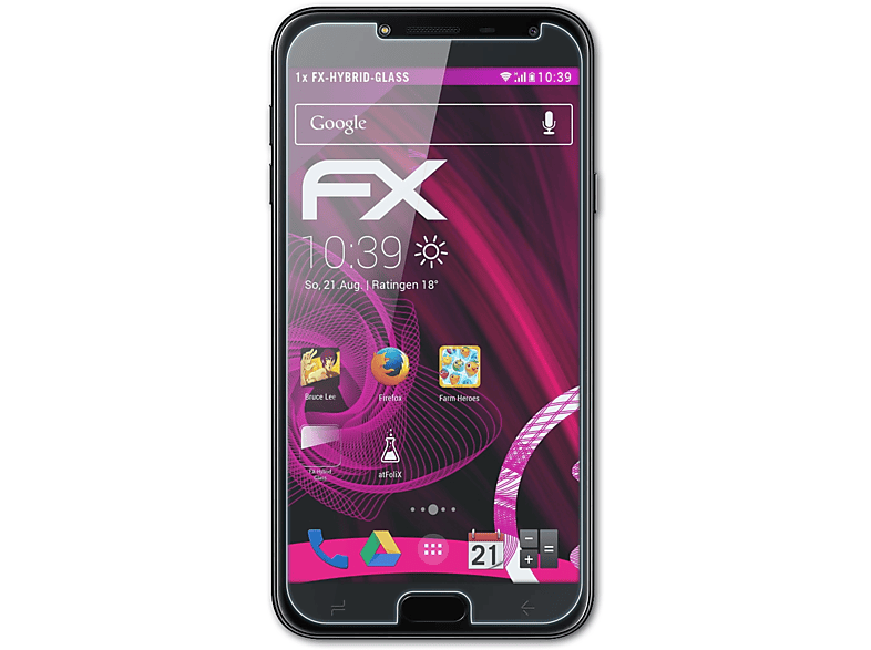 ATFOLIX FX-Hybrid-Glass Schutzglas(für Samsung Galaxy (2018)) J4