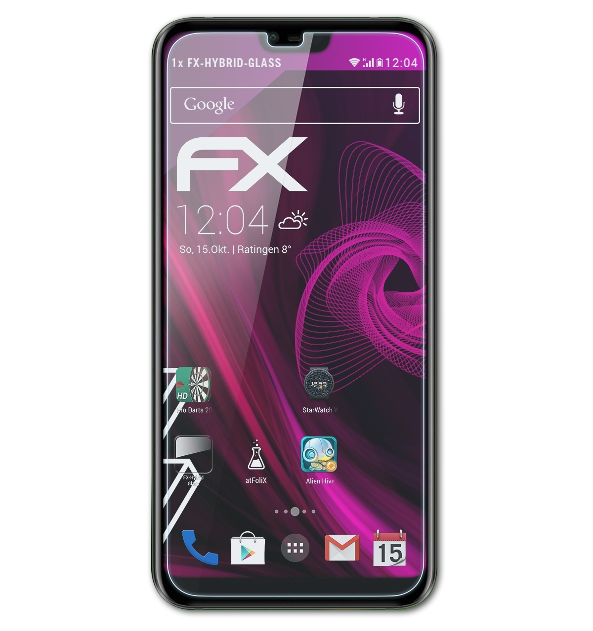 ATFOLIX FX-Hybrid-Glass Schutzglas(für Nokia X6 (2018))