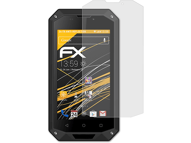 ATFOLIX 3x FX-Antireflex Displayschutz(für 400 Energy LTE) Energizer