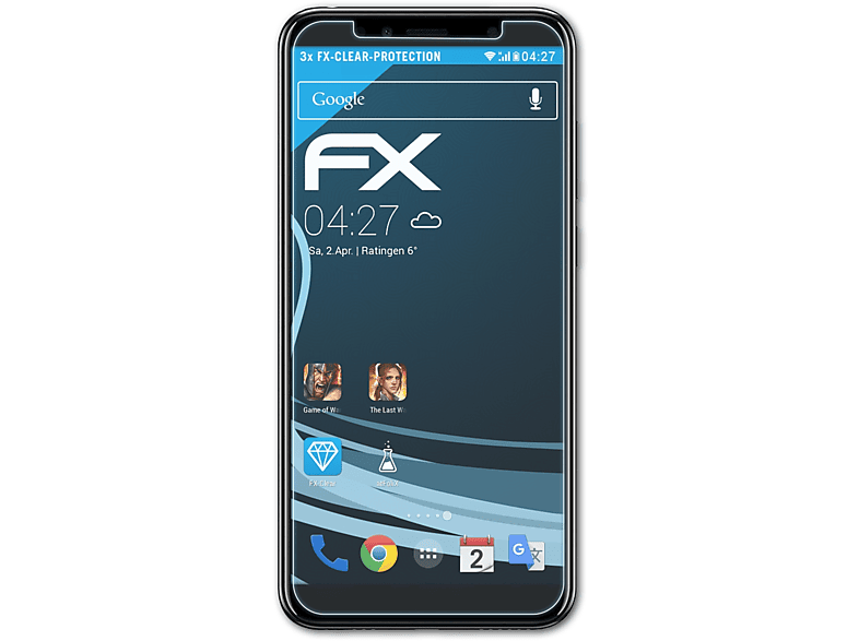 ATFOLIX 3x FX-Clear Displayschutz(für Huawei 7A) Honor