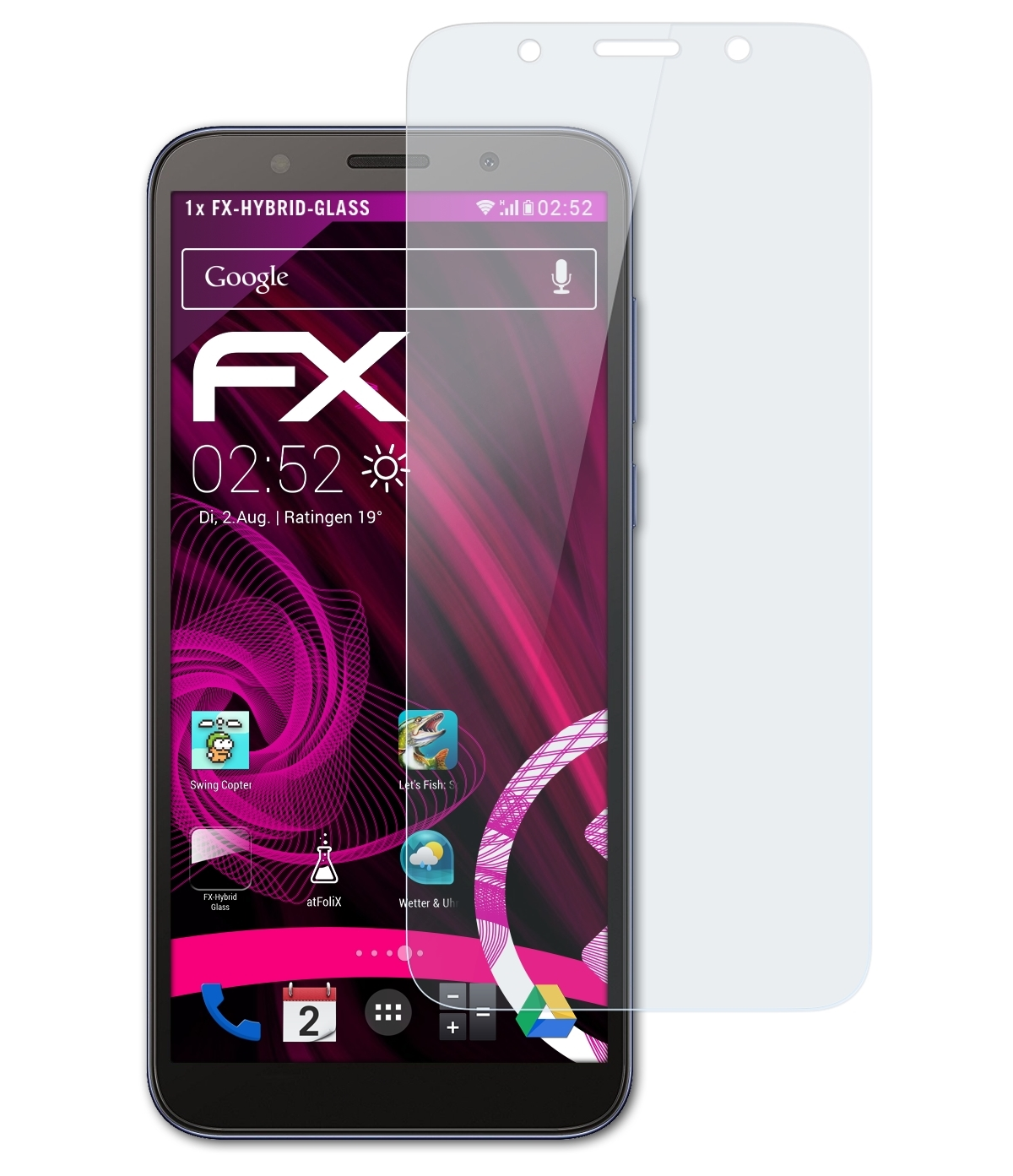 ATFOLIX FX-Hybrid-Glass Schutzglas(für Y5 2018) Huawei Prime