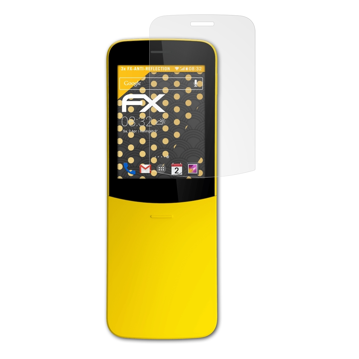 ATFOLIX 3x FX-Antireflex Nokia 8110 4G) Displayschutz(für