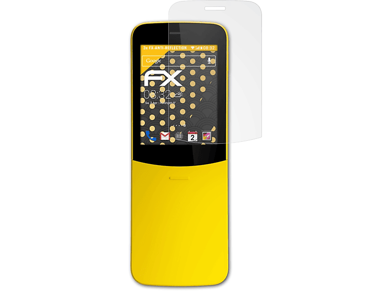 ATFOLIX 3x FX-Antireflex Displayschutz(für Nokia 8110 4G)