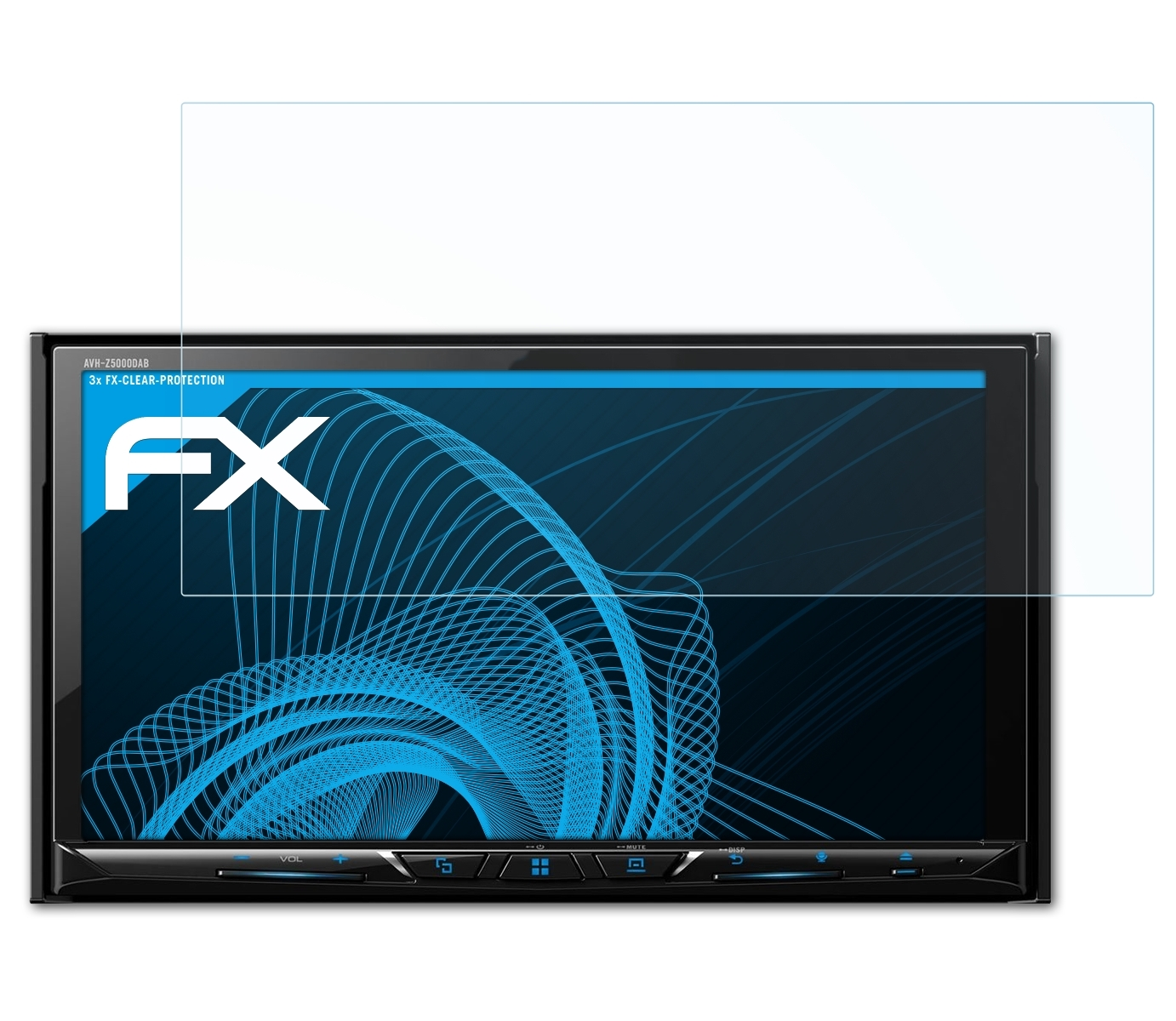 Pioneer 3x FX-Clear AVH-Z5000DAB) Displayschutz(für ATFOLIX