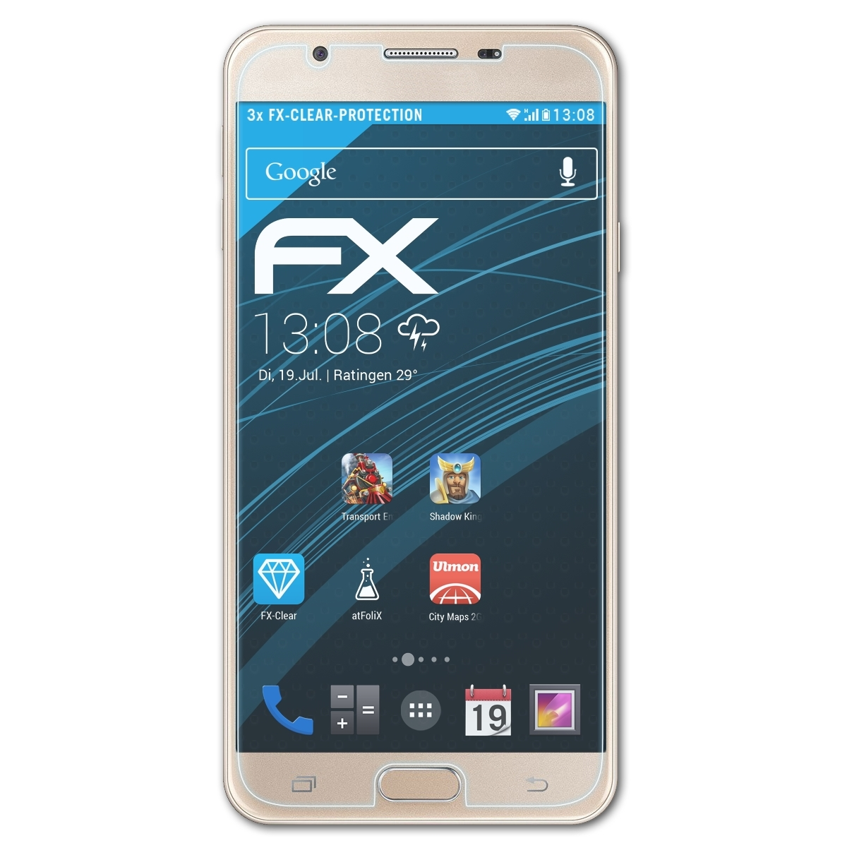 FX-Clear Prime Galaxy ATFOLIX Samsung 3x J7 Displayschutz(für 2)