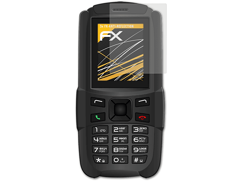 ATFOLIX 3x Displayschutz(für FX-Antireflex RugGear RG129)