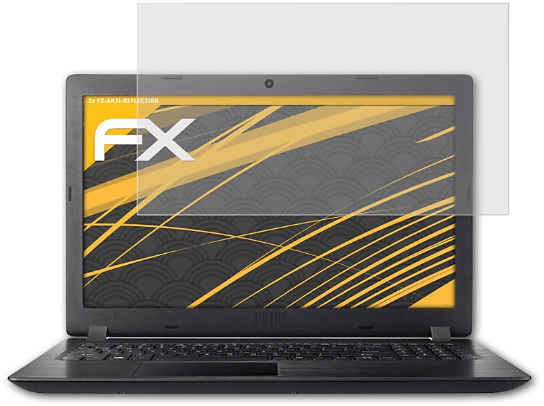 ATFOLIX 2x FX-Antireflex Displayschutz(für (15,6 3 A315-21 inch)) Acer Aspire