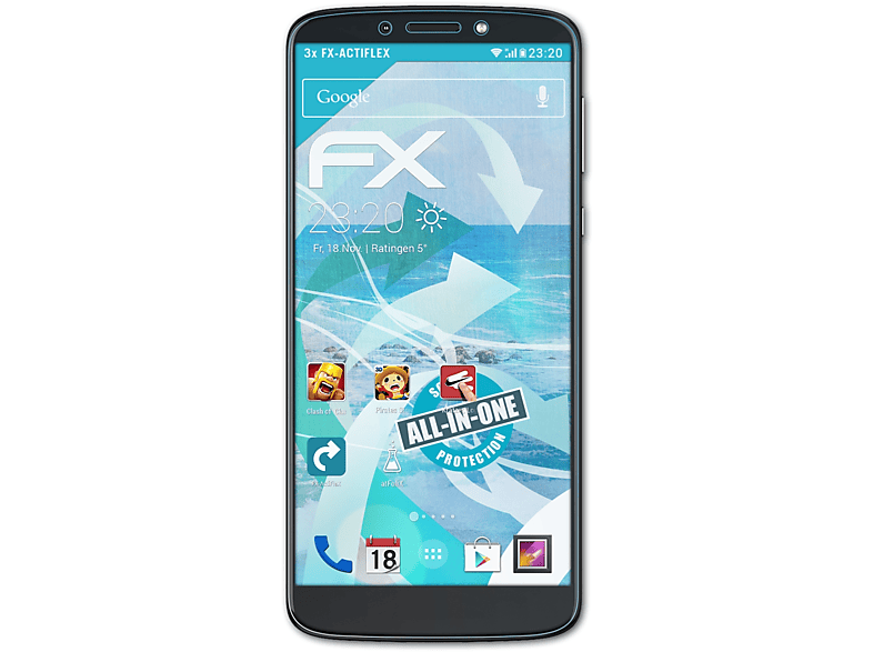 ATFOLIX 3x FX-ActiFleX Displayschutz(für E5) Lenovo Motorola Moto
