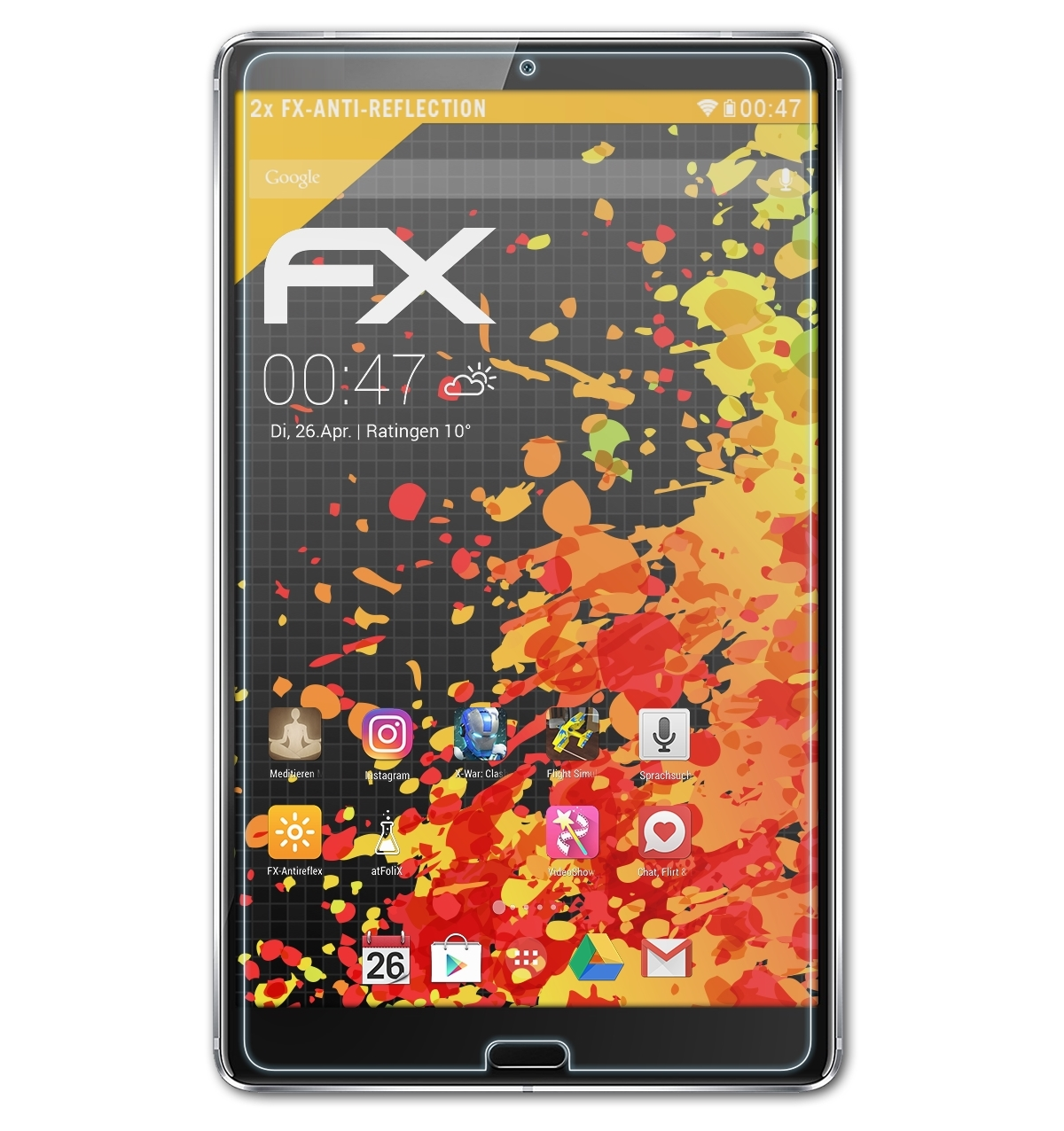 Huawei 8) M5 Mediapad Displayschutz(für ATFOLIX FX-Antireflex 2x