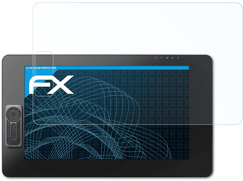 Wacom CINTIQ 24 (ExpressKey)) Pro 2x ATFOLIX FX-Clear Displayschutz(für