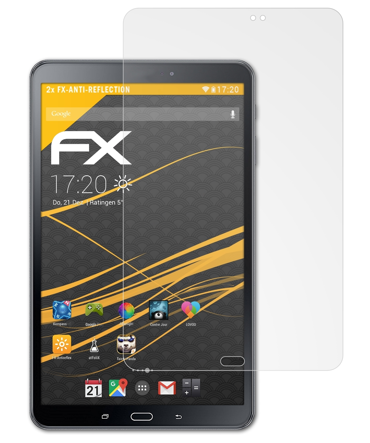 (2018)) 2x Samsung Tab ATFOLIX 10.1 Displayschutz(für Galaxy A FX-Antireflex