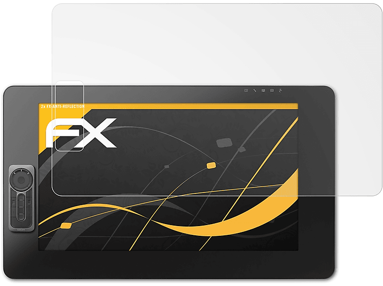 ATFOLIX 2x FX-Antireflex Displayschutz(für Wacom CINTIQ Pro 24 (ExpressKey))