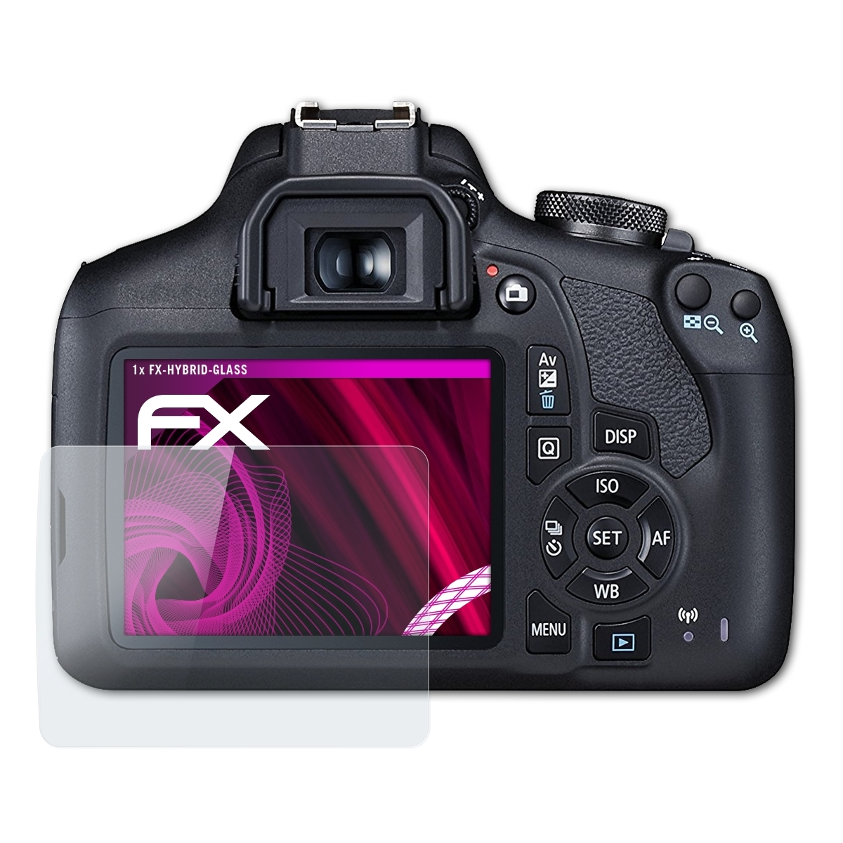 ATFOLIX FX-Hybrid-Glass Schutzglas(für Canon EOS 2000D)
