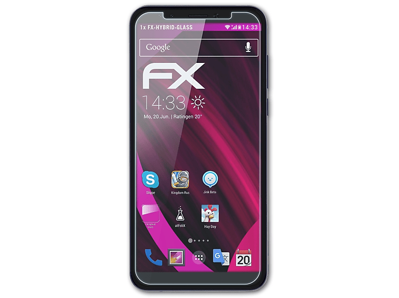 ATFOLIX FX-Hybrid-Glass Y6 Schutzglas(für Huawei 2018)