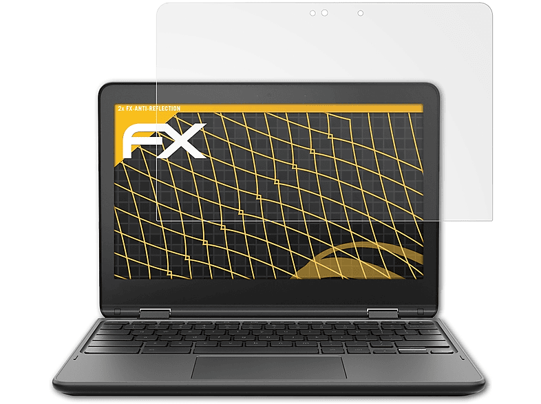 ATFOLIX 2x FX-Antireflex Displayschutz(für Lenovo 300e Chromebook)