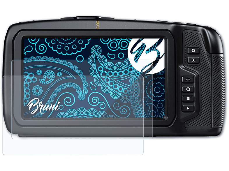 BRUNI 2x Basics-Clear Design Pocket Cinema 4K) Camera Blackmagic Schutzfolie(für