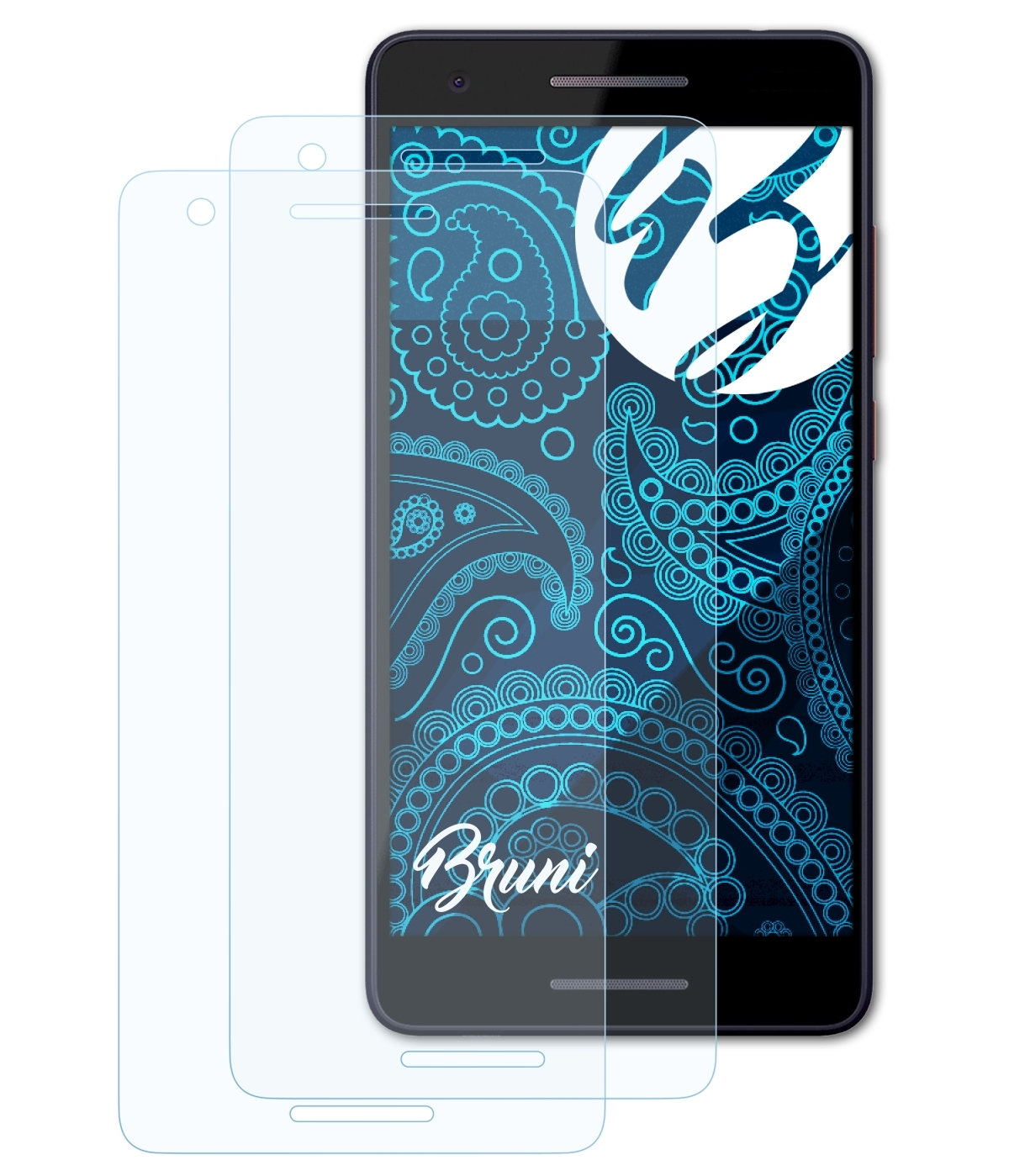 Nokia 2.1) BRUNI 2x Schutzfolie(für Basics-Clear