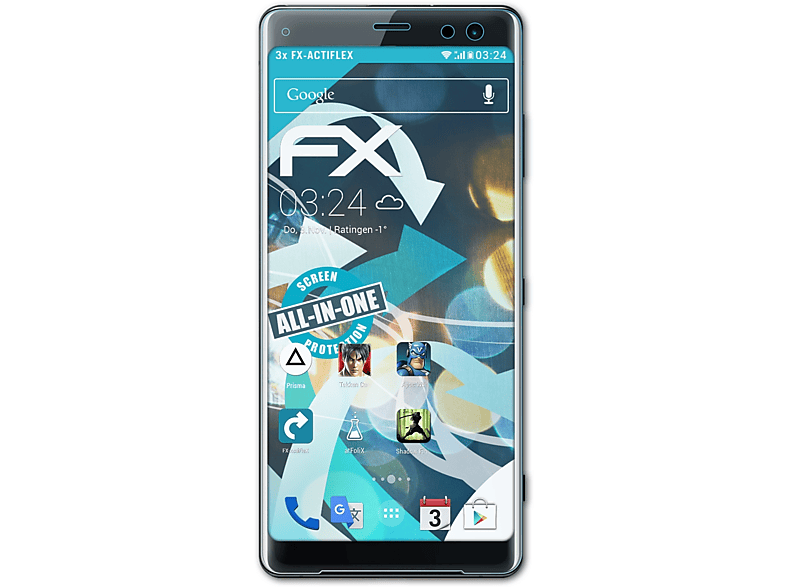 ATFOLIX 3x FX-ActiFleX Displayschutz(für Xperia Sony XZ3)