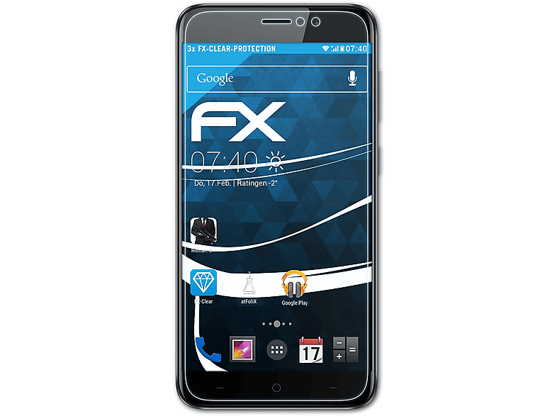 ATFOLIX 3x FX-Clear Displayschutz(für TP-Link Neffos C7)