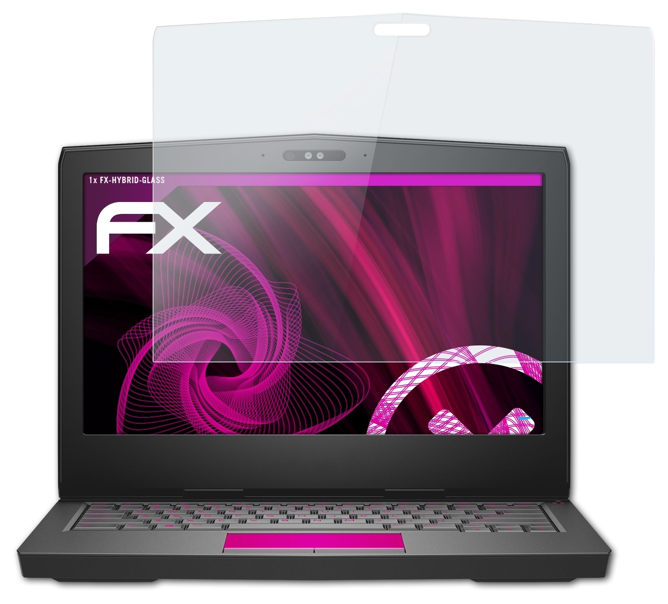 FX-Hybrid-Glass 13) Schutzglas(für ATFOLIX Dell Alienware