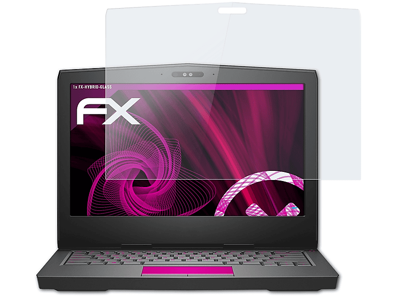 ATFOLIX FX-Hybrid-Glass 13) Schutzglas(für Alienware Dell