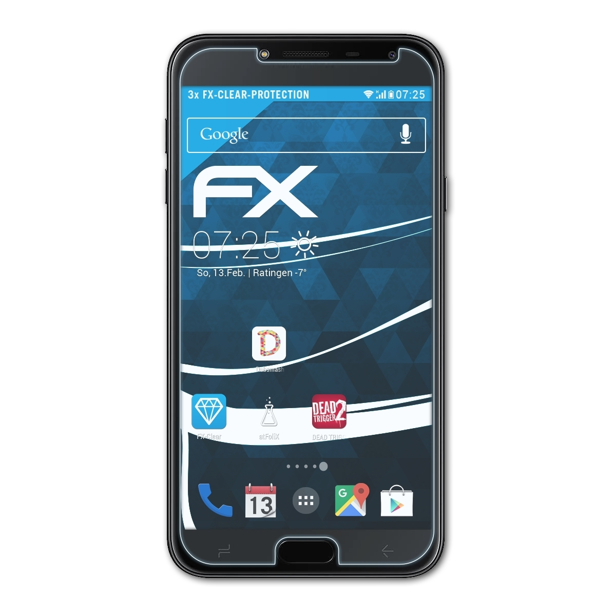 ATFOLIX 3x FX-Clear Displayschutz(für Samsung J4 (2018)) Galaxy